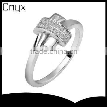 Hot sale 925 stering silver ring zircon design lock ring