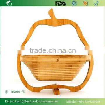 BK010/2015 Novety Cute Hanging Storage Baskets Chinese Cheapbamboo Hanging Storage Basket With Lid photo-2