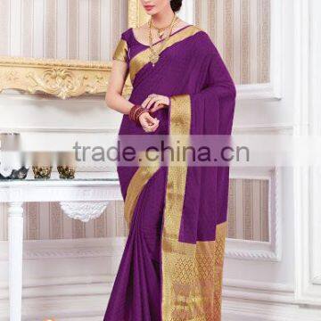 Red Kanchipuram Silk Trendy Saree photo-3