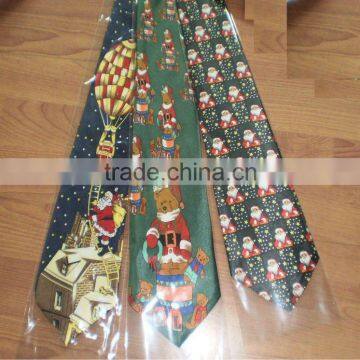 Polyester Santa Clause Necktie for Christmas