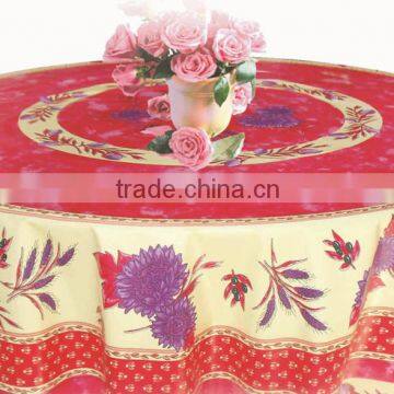WF-3244 Vinyl tablecloth with non-woven/fannel backing (closing design)