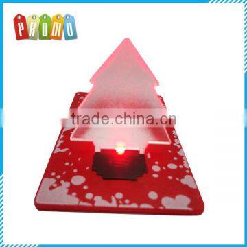 Wholesale christmas tree shape business card led light, mini pocket led card light