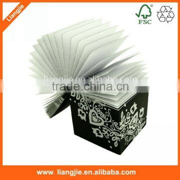 black print memo paper cube,promotional memo block,custom memo note cube