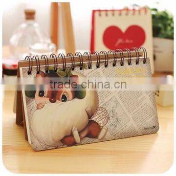 2016 Cute Planner Notebook Printed Paper Cover Spiral Organizer Notebooks