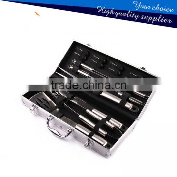 16pcs Stainless Steel BBQ Grill Tools set with Alumium Case