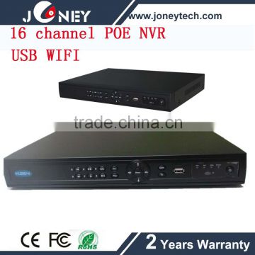 2016 USB Onvif face recognition wifi 16 Channel POE NVR with 16CH POE input