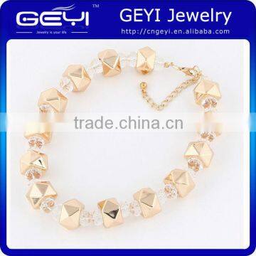 2014 wholesale chunky European factory price statement fashion necklace Exaggerated crystal bead choker necklace