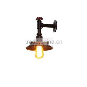 Factory Wrought Iron Pipe Wall Light Warehouse Wall Bracket Filament Metallic Wall Sconce