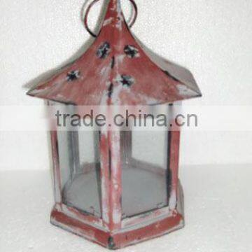 Metal decorate candle lantern outdoor lantern