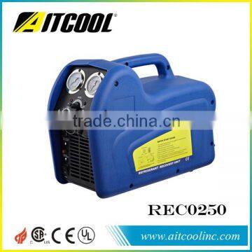 factory price R134A R22 R410 Refrigerant recovery machine/unit with piston style 1/2HP RECO250