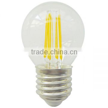 G45 4w e27 filament led golf ball light bulb 2700K warm white