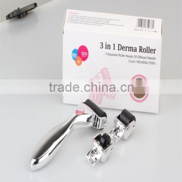 Cellulite Treatment Derma Rolling System Titanium Needle 3 In1 Microneedling Dermaroller Derma Roller Micro Needle Roller With Replacement Head Cellulite Removal