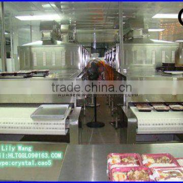 Fully Automatic Stainless Steel Coveyor Belt Type Ready Meal Fast Heating Microwave Oven