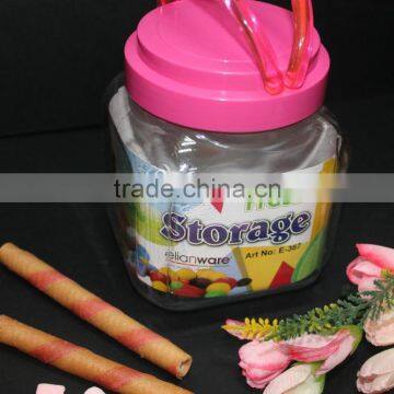 Square Plastic Fresh Food Storage Container 1.2L for Pasta, Coffee, Tea, Crackers and Candy photo-4