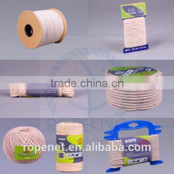 bleaching white cotton braided rope / cord