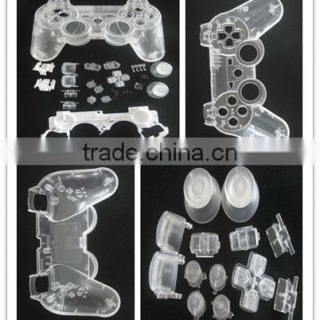 Factory Supply!Wholsesale/retail for PS3 controller transparent shell with full clear Button Parts