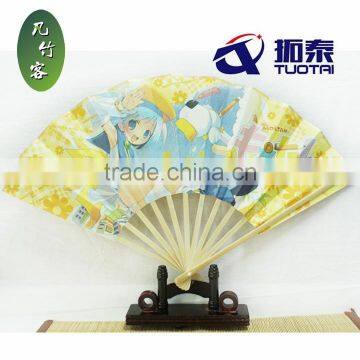 cheap paper bamboo fan for gift