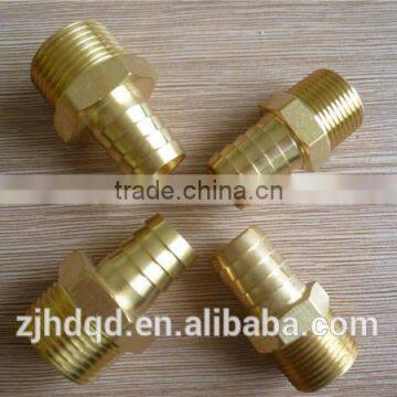 Threaded Connection With Sleeve for Rubber Hose Connector , High Performance Forged Brass Connector With Size of 1/4" 3/8" 1/2" photo-3