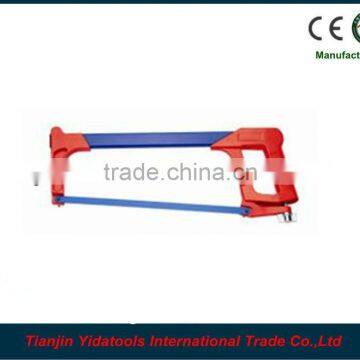 Hacksaw frame with plastic handle