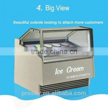 Elegant Gelato Display Case For Different Color Ice Cream photo-2