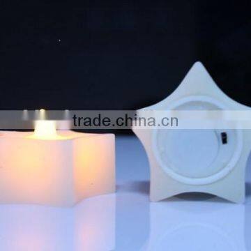 Led Flameless Candles Led Star Shaped Wax Candles Led Flickering Christmas Star Candle Battery Powered Led Candles photo-2