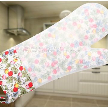 Color Printing Baking Glove Silicone Mitt for Bake