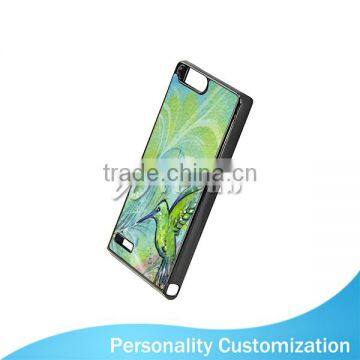 Simple Style 2D Sublimation Custom Printed 5 Inch Black Color Plastic Phone Case With Aluminum Sheet For Ascend P7