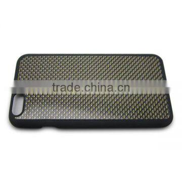 Spray Oil PC Bottom + Real Gold Carbon 3K Plain Weave Fiber Mobile Phone Case For IPhone 6 photo-5