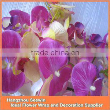 purple,silk single orchid branch,artificial orchid flowers