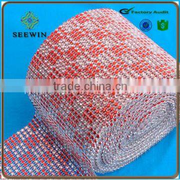 2016 Sparkle Rhinestone Diamond Mesh Wrap for Wedding Decoration photo-2