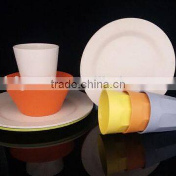 Bamboo Fiber Round Shape Tableware/dinnerware Sets photo-3