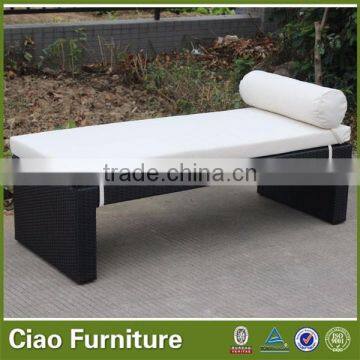 Rattan outdoor lounge bed / outdoor bench