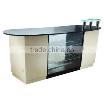 Nail salon reception desk Solid wood office table design receptionist table F-2732