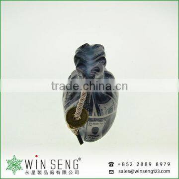Promotional Gift Money Pattern With Bag Shape Ceramic Saving Bank photo-2
