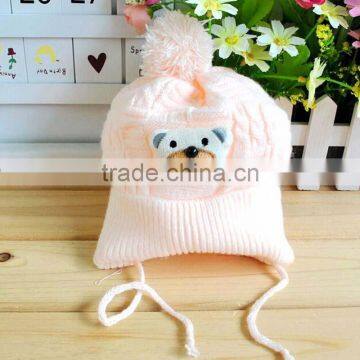 Baby Hat Boy Girl Infant Toddler Cute Soft Crochet Bear Hat Beanie Warm Newborn Cap