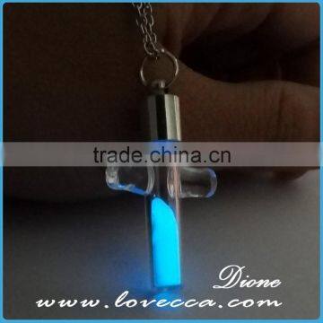 Latest Design Unique Copper Plated Jewelry Glow in the Dark Cross Necklaces photo-6