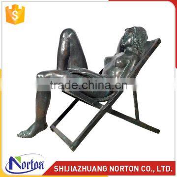 modern female erotic bronze sculpture craft supplies NTBH-S807X