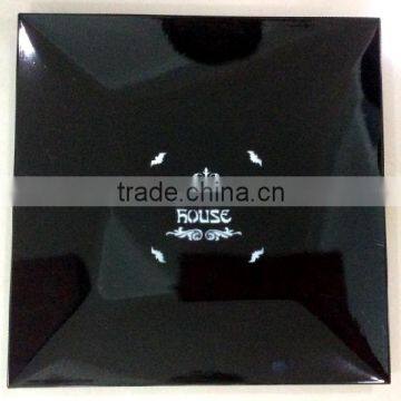 Black Square Plastic Service Plate