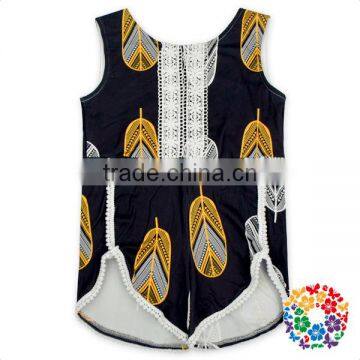 New Style Children Sleeveless Lace Onesie Boutique Jumpsuit Smocked Children Romper photo-5