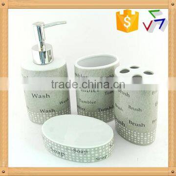 ceramic green bathroom accessories set