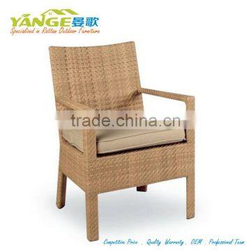 ancient chinese design style rattan armchair with cushion