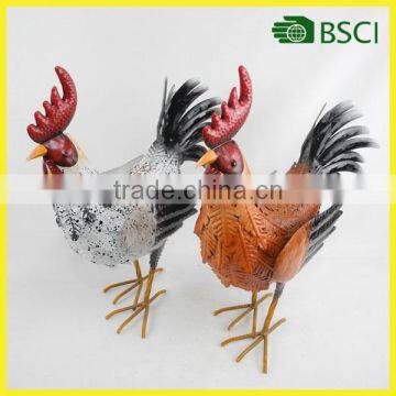 Outdoor Decorative Wrought Iron Flower Pot Stands Rooster