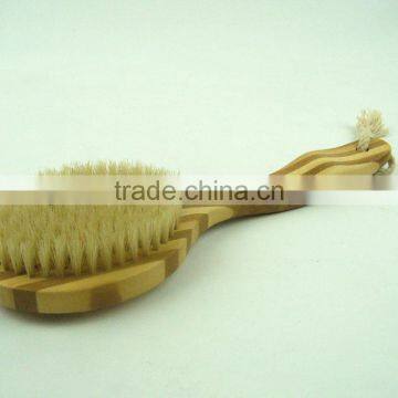 Bamboo Bath Brush With Natural Bristle square Head