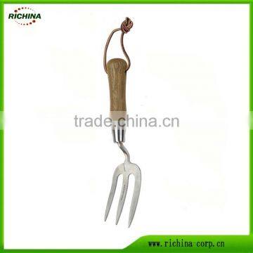 Garden Hand Fork, Stainlees Fork, Garden Hand Tools, ash wood handle