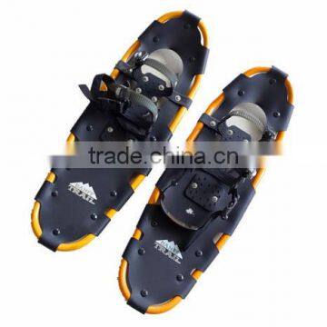 orange color snow shoes