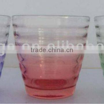 GH256 Glass Drinking Cup with colorful spray