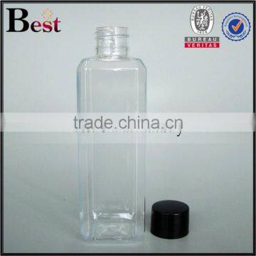 Best Sellers Cost Price Clear 100ml Square Pet Bottle Cosmrtic Toner Water Plastic Bottle Pet With Black Cap Wholesale photo-2
