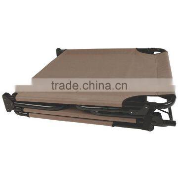 Tan Beach Cot Lounge Chair