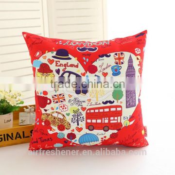 red pillow cover