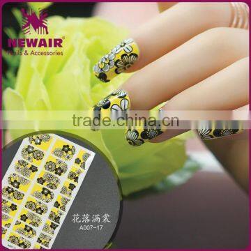 Newest fashional nail sticker eco-friendly girl nail wraps sticker